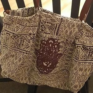 Lucky Brand oversized Hamsa tote